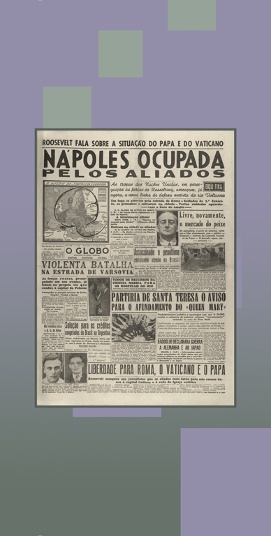 O jornal carioca noticia ocupação da cidade italiana de Nápoles