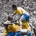 Jogadores comemoram a conquista do tricampeonato