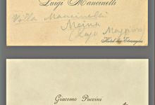 Cartões de visitas de Luigi Mancinelli e Giacomo Puccini
